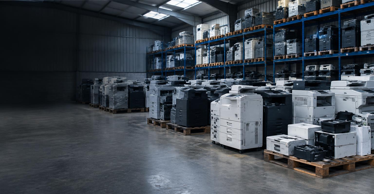 Printer & Copier Recycling equipment prepared for business collection